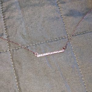 Horizontal Bar Necklace - Gold and Diamond - from Charming Charlie